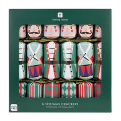 Nutcracker Christmas Crackers with Bingo Game and Three Designs (Pack of 6, 30 cm)