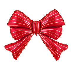 Large Red Foil Bow Balloon for Christmas Party and Festive Backdrop Decoration