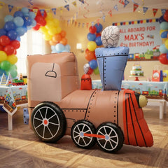Standing Train Foil Balloon for Playful Train Birthday Party Decorations and Decor