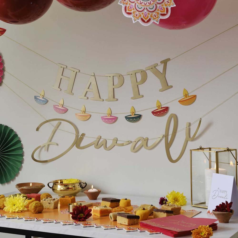 gold-happy-diwali-banner-happy-diwali-hanging-sign|DW-107|Luck and Luck| 1