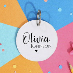 Personalised Acrylic Name Keyring Bag Charm - Kids School Bag & Backpack Tag Gift