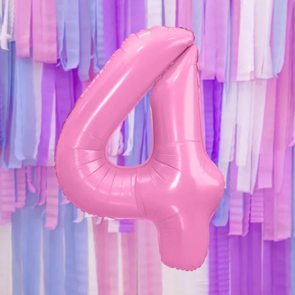 large-foil-pink-number-4-balloon-86cm-birthday-decoration|FB1P-4-081|Luck and Luck| 1