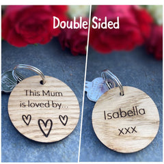 personalised-wooden-oak-keyring-this-person-is-loved-by-gift|LLWWFFKEYRINGD4|Luck and Luck| 1