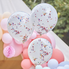 double-layered-white-and-rainbow-confetti-balloon-bundle-x-3|MIX-510|Luck and Luck| 1