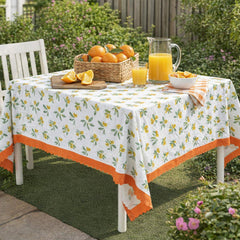 Santex Green and White with Olives Summer Party Tablecloth