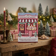 Sugarplum Bakery Christmas 12-Day Advent Calendar Pink Paper Festive Countdown Decor