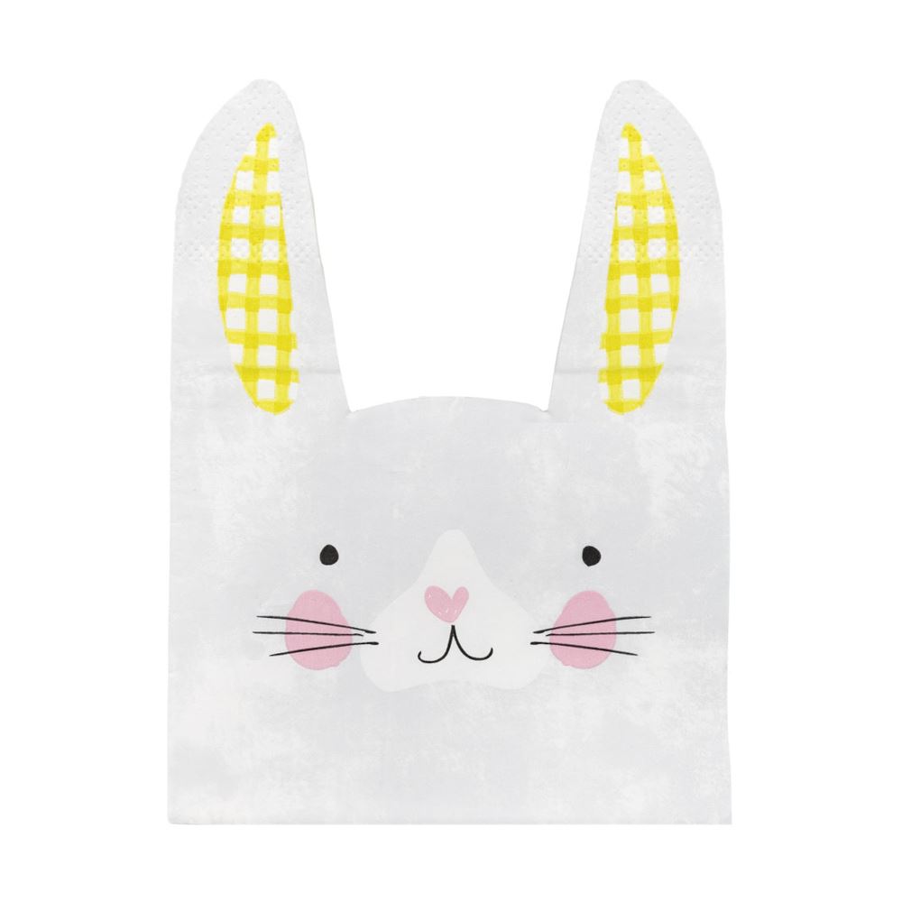 easter-bunny-rabbit-face-paper-napkins-x-20|BUNNY-NAPKIN-FACE|Luck and Luck| 1