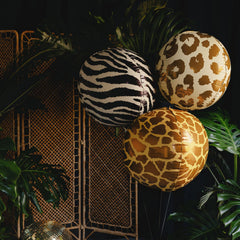 Giraffe Print Foil Balloon Kids Party Decoration Brown Orange 75cm
