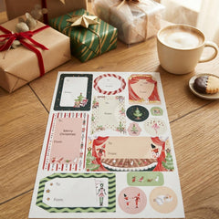 Festive Nutcracker Paper Gift Stickers in Red and Green for Christmas Wrapping Pack of 70