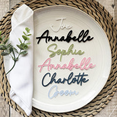 Personalised Acrylic Name Signs for Wedding Tables, Parties and Events