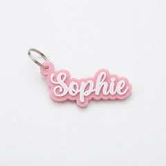 Personalised Name Acrylic Keyring Custom Colour Modern Keepsake Gift Accessory