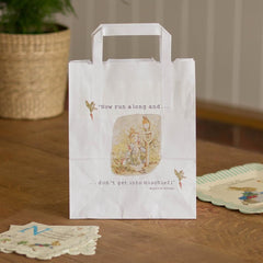 Peter Rabbit White Gift Bags with Handles for Playful Birthday Parties 10 Pack