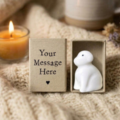 Personalised Dog Matchbox with Porcelain Ornament and Your Own Message