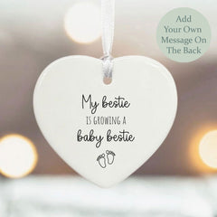 personalised-porcelain-heart-my-bestie-is-growing-a-baby-gift|LLUVBABYBESTIE|Luck and Luck| 1