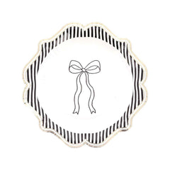 Black White Gold Party Plates 23cm – Pack of 8 Birthday Tableware