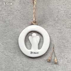 east-of-india-mini-porcelain-cut-out-hanger-peace|6625b|Luck and Luck| 1