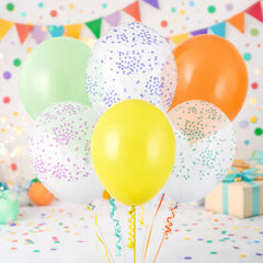 Confetti Design Latex Balloons For Colourful Birthday Party Decorations And Celebration Displays (Pack of 6, 30 cm)