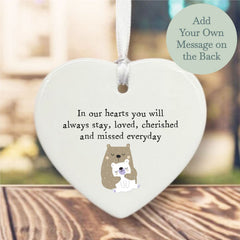 personalised-porcelain-hanging-heart-in-our-hearts-you-will-stay|UV6199|Luck and Luck| 1