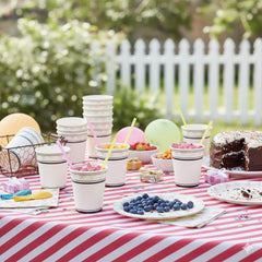 Black White Gold Paper Cups 8 Pack Birthday Party Tableware