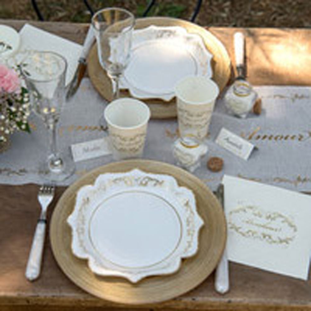 ivory-gold-foil-paper-plates-x-10-luxury-plates-wedding-christmas|832200000025|Luck and Luck| 1