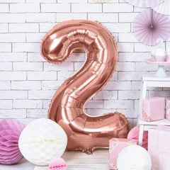 large-foil-rose-gold-number-2-balloon-86cm-birthday-decoration|FB1M-2-019R|Luck and Luck| 1