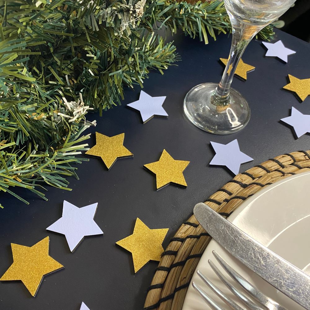 customisable-medium-wooden-star-table-scatter-2-sheets-24-pieces|LLWWSTARTSM|Luck and Luck| 1