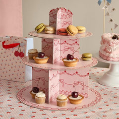 Rococo Cherries Birthday Party Cake Stand (36 cm)