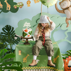 Safari Tablecloth Party Table Cover Kids Jungle Decoration (180x120cm)