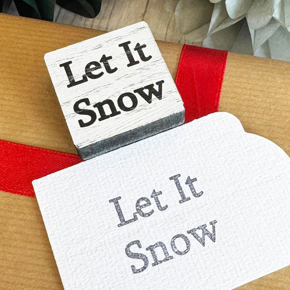 square-let-it-snow-rubber-ink-christmas-craft-stamp|LLWWLISSTAMP|Luck and Luck| 1