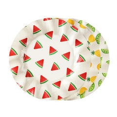 Fruit Paper Party Plates Multicoloured Birthday Tableware 20.5 cm