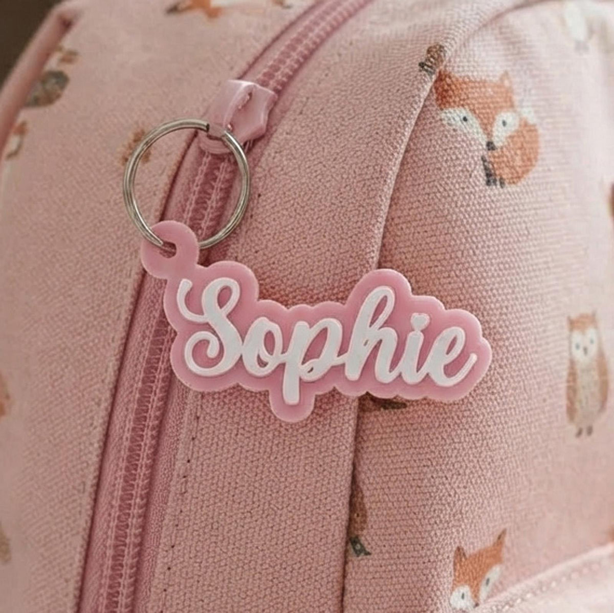 Personalised Name Acrylic Keyring Custom Colour Modern Keepsake Gift Accessory