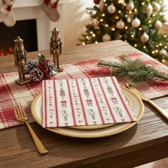 Nutcracker Christmas Napkins, Red Green Festive Holiday Tableware, Pack of 20