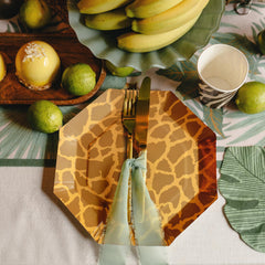 Safari Print Paper Plates Kids Party Tableware (Pack of 6, 23cm)