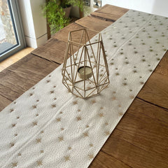 cream-velvet-christmas-gold-stars-table-runner-28cm-x-3m|94200|Luck and Luck| 1