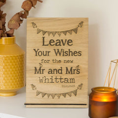 personalised-leave-your-wishes-wedding-guest-book-sign|LLWWSTMMAMLYWNAMEO|Luck and Luck| 1