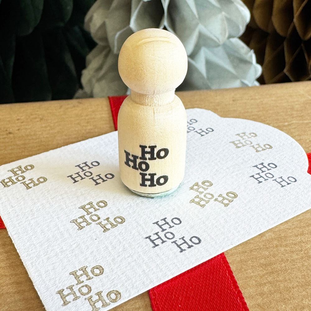 christmas-mini-rubber-stamp-hohoho-childrens-craft-tags|LLWWMINIHOHOHOSTAMP|Luck and Luck| 1