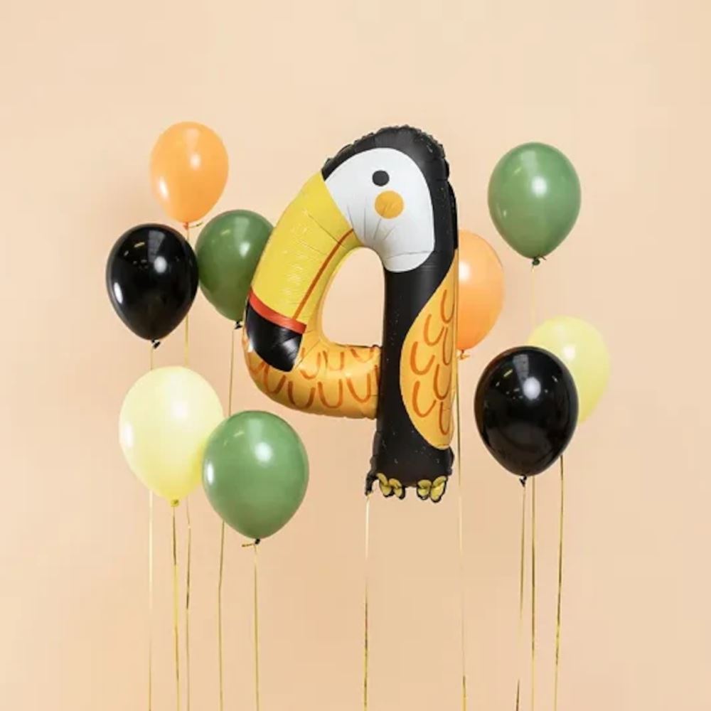 toucan-foil-balloon-number-4-4th-birthday|LLFB163-4|Luck and Luck| 1