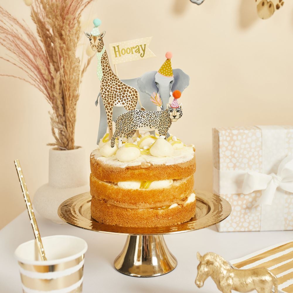 party-animals-birthday-cake-toppers-x-4|HBPA102|Luck and Luck| 1