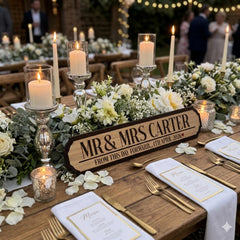 Luck and Luck Personalised Wooden Wedding Road Sign Custom Name