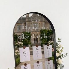 Our Happily Ever After Personalised Vinyl Wedding Sign Decal Wedding Decoration 40 cm x 30cm