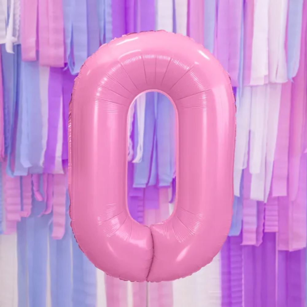 large-foil-pink-number-0-balloon-86cm-birthday-decoration|FB1P-0-081|Luck and Luck| 1