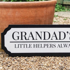 Personalised Grandad's Shed Road Sign Small Acrylic Gift Plaque (39 cm)