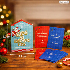 Santa Kids vs Grown Ups Christmas Family Party Game Blue Red Festive Entertainment