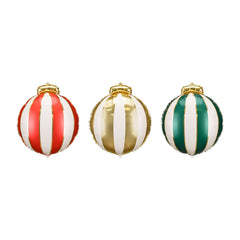 Multicoloured Christmas Bauble Foil Balloons for Festive Holiday Party Decor