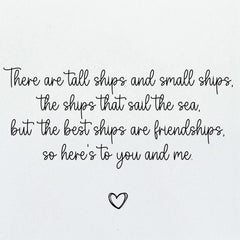 Friendship Quote Porcelain Coaster Gift Home Decor (10cm)