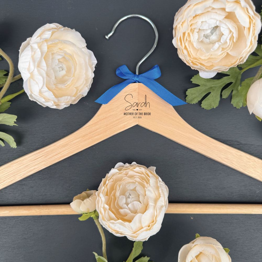 wedding-coat-hanger-personalised-wooden-hanger-bride-bridesmaid-d2|LLUVHGD2B|Luck and Luck| 1