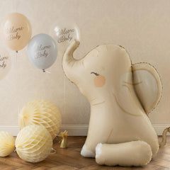 Elephant Foil Balloon Kids Party Decoration Cream 90cm