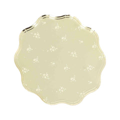 Sage Green Gold Wedding Plates Set of 8 Elegant Party Tableware