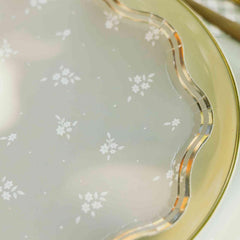 Sage Green Gold Wedding Plates Set of 8 Elegant Party Tableware