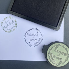 personalised-wedding-rubber-customised-stamp-design-1|LLWWWEDSTAMPD1|Luck and Luck| 1